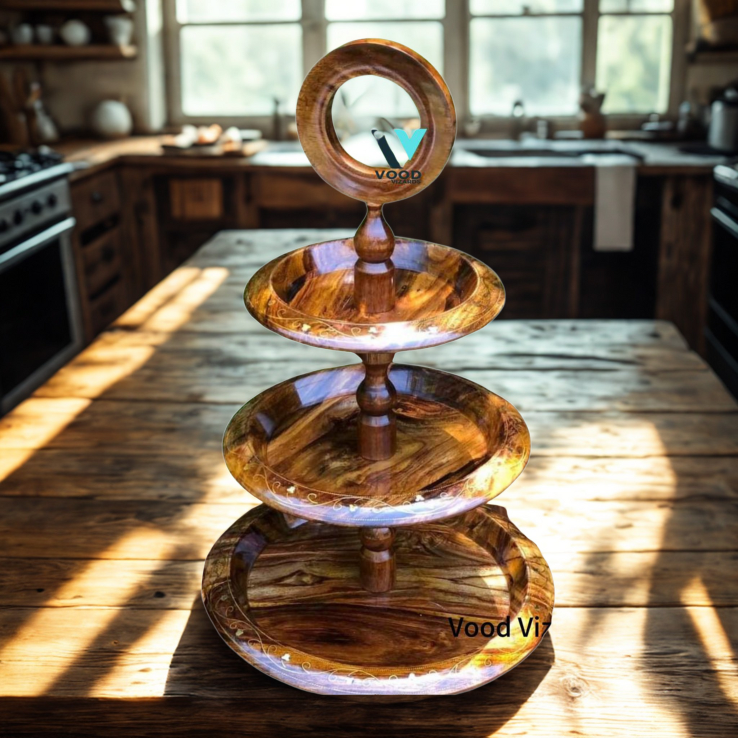 Wooden Handmade Cake Stand