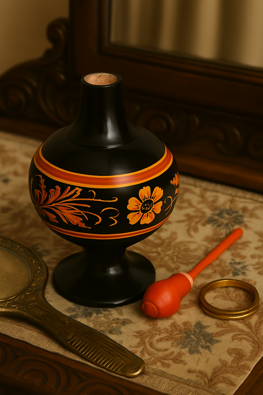 Handcrafted Wooden Surmadani – Traditional Kohl Container