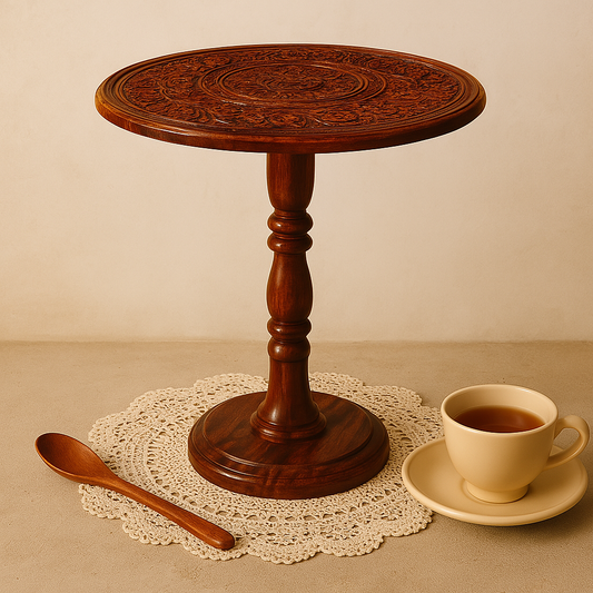 Wooden Handmade Coffee/Tea Table with Carved Work