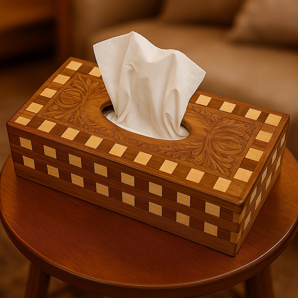 Wooden Hand made Tissue Paper Box